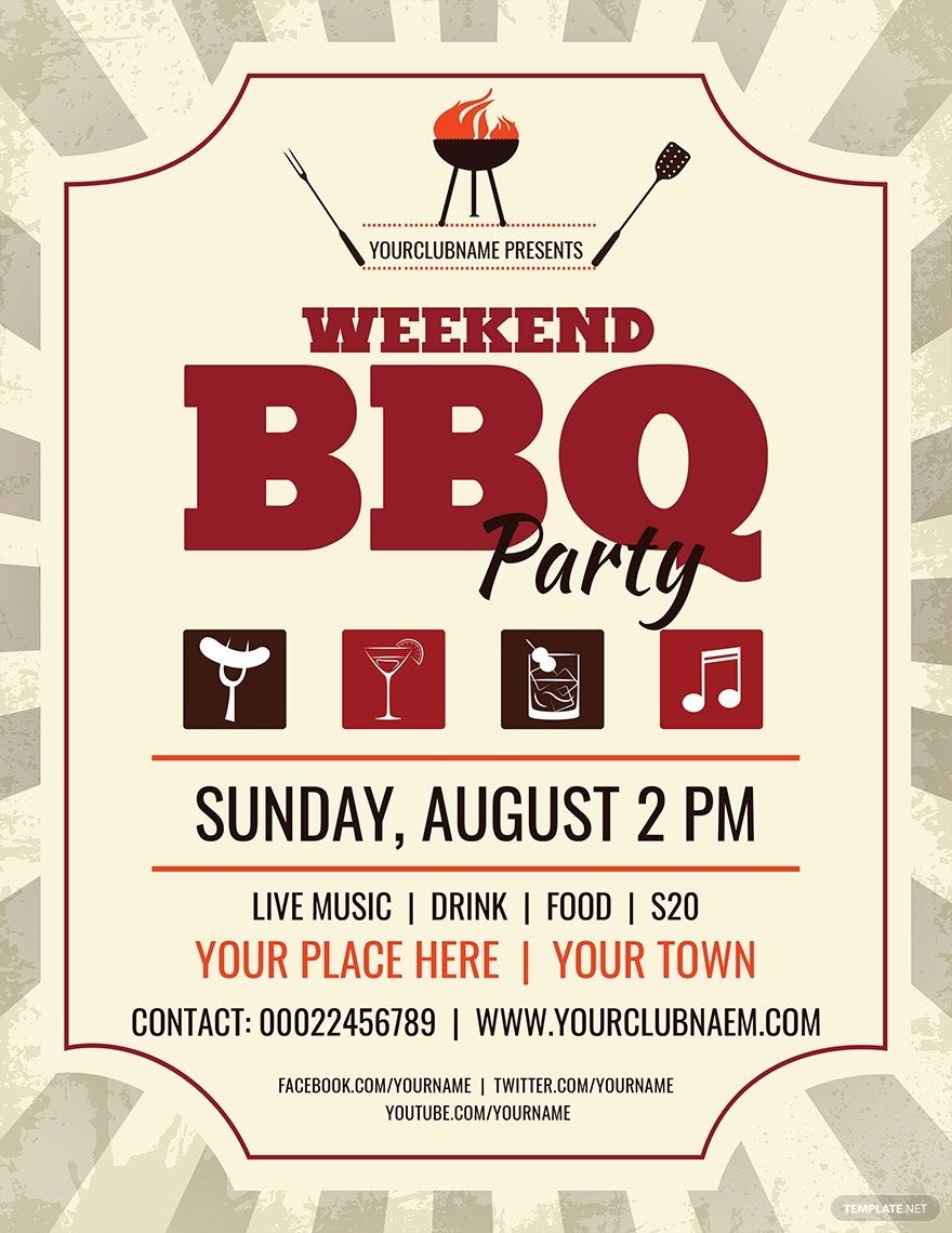 Free Printable Bbq Flyer Templates Free Printable Bbq Flyer Templates