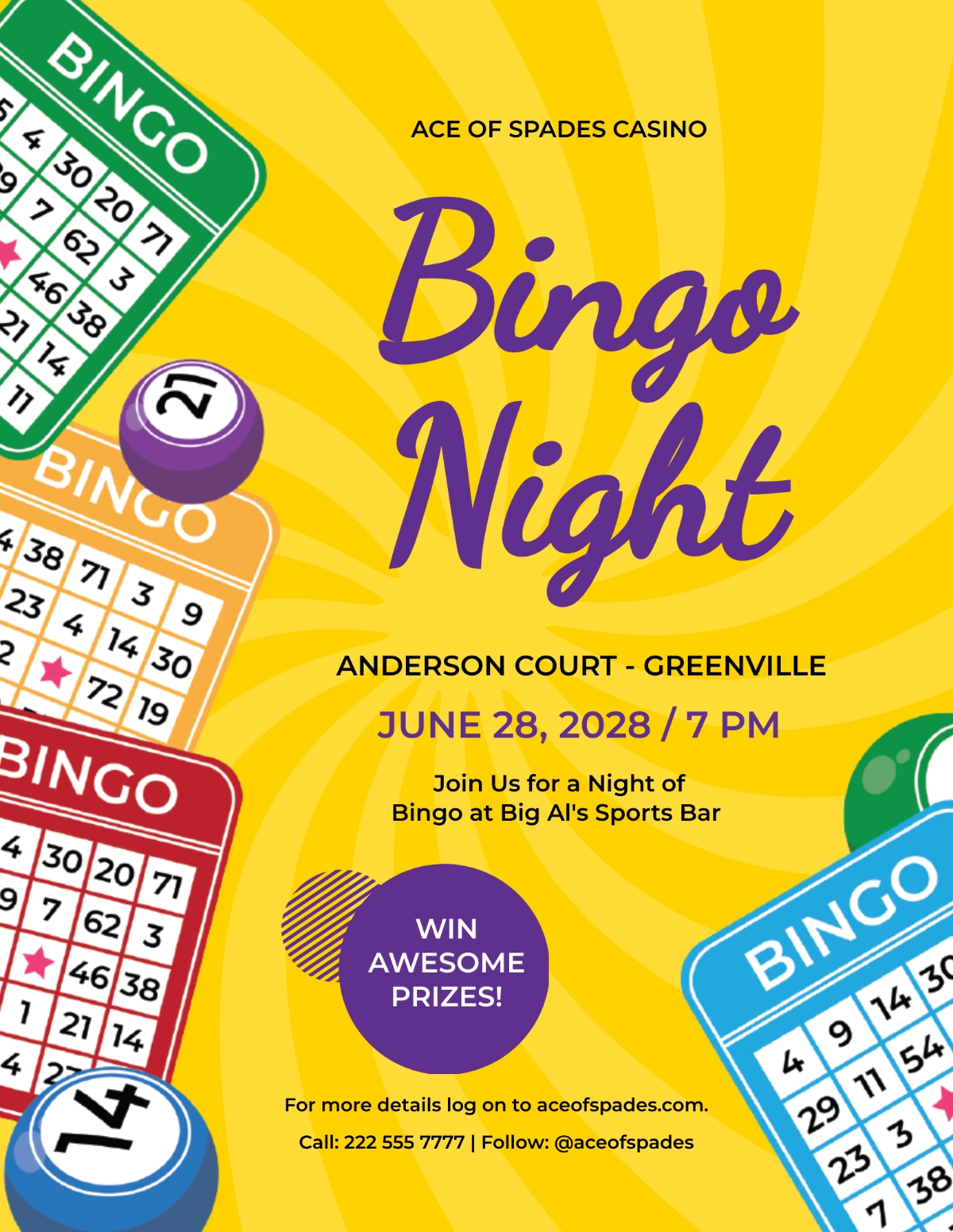 Free Bingo Flyer Templates Editable And Printable