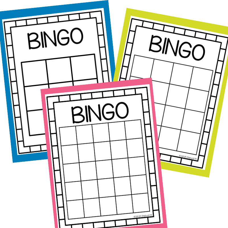 Printable Bingo Card Template Free