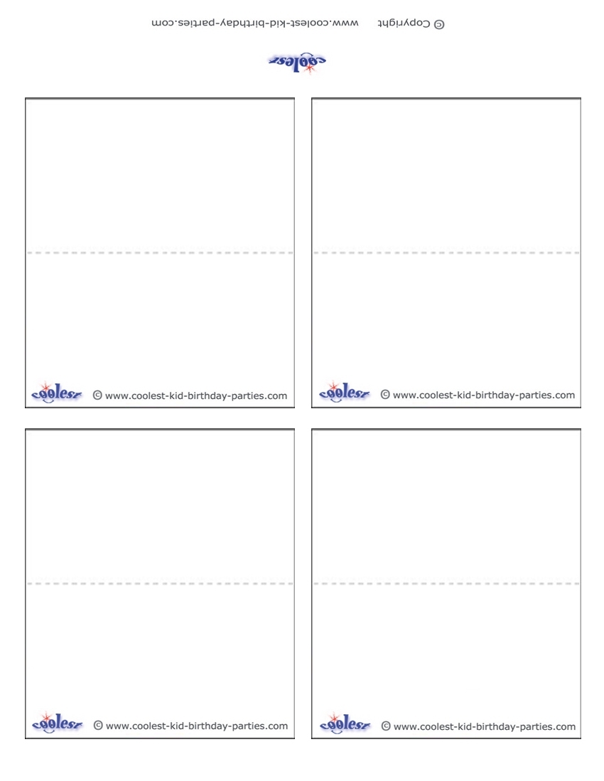 Editable Free Printable Place Cards Template