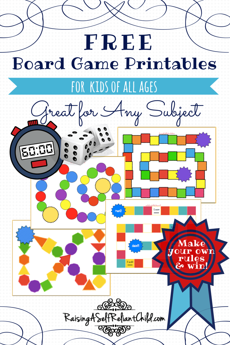 Free Board Game Templates Printable