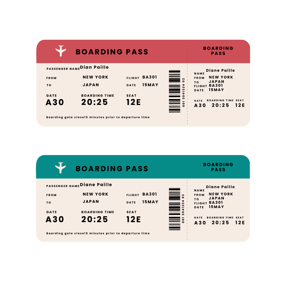Free Boarding Pass Ticket Templates Editable And Printable Free Boarding Pass Ticket Templates Editable And Printable