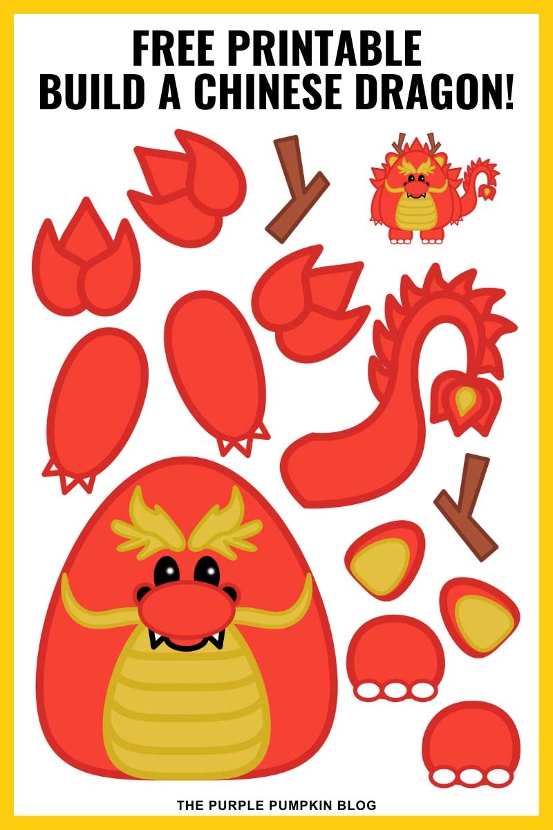 Free Build A Chinese Dragon Printable Craft New Year Fun