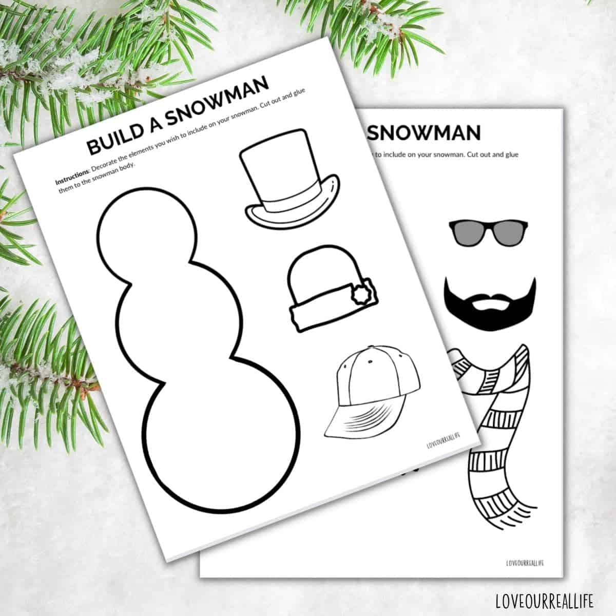 Snowman Templates Free Printable