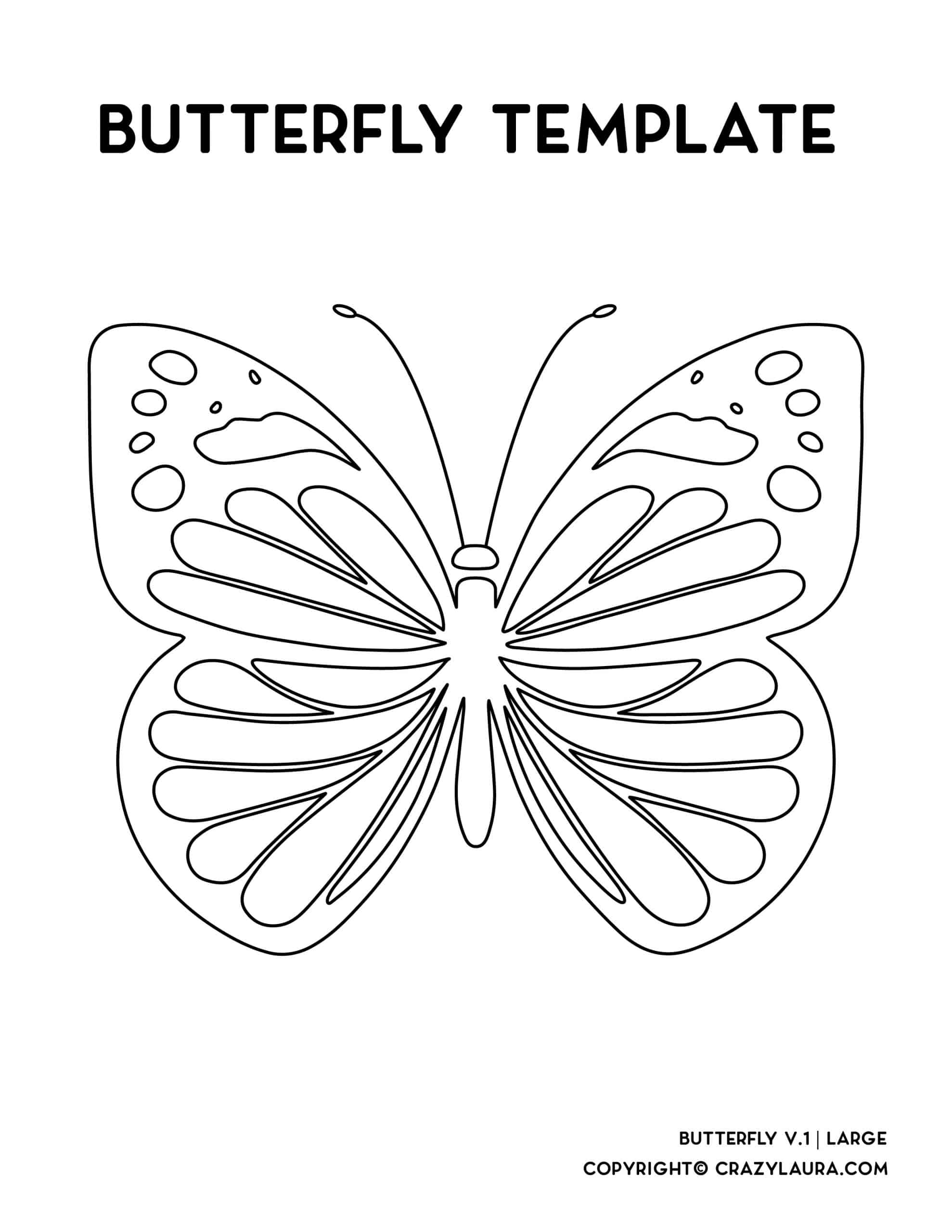 Free Printable Butterfly Template Pdf