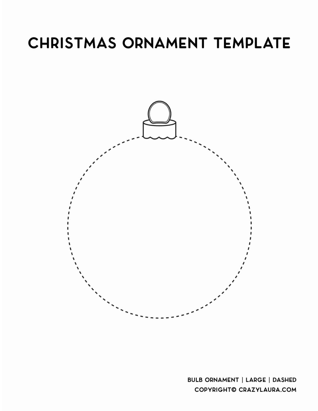 Free Christmas Ornament Template Printables U0026 Outlines Crazy Laura