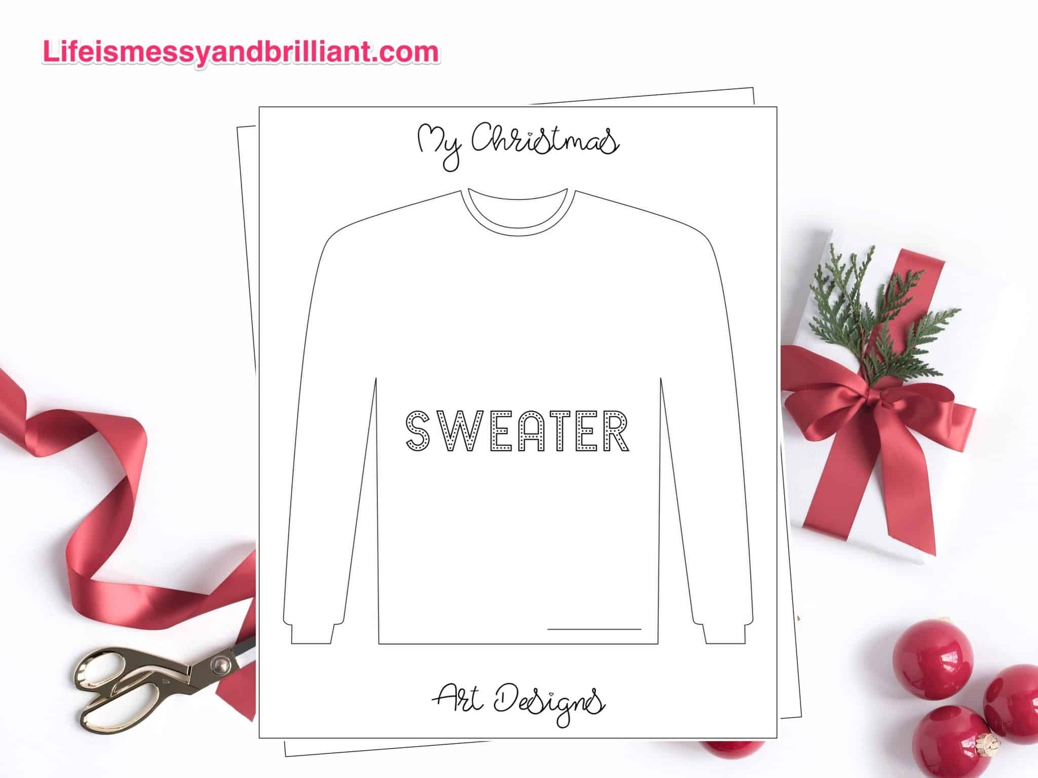 FREE Christmas Sweater Bullet Journal Printable FREE Christmas Sweater Bullet Journal Printable