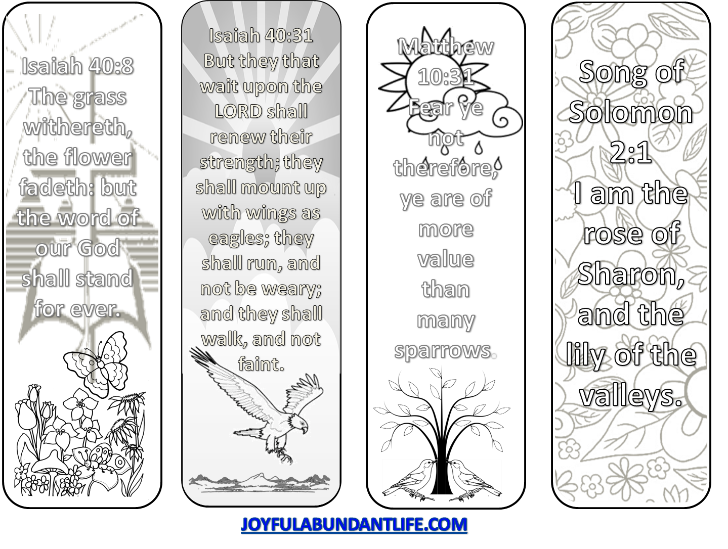 Free Printable Bible Bookmarks Templates