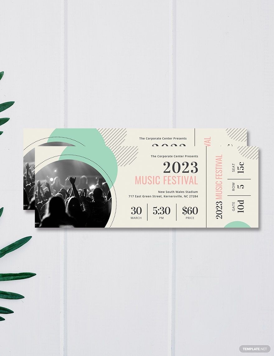 Concert Ticket Template Free Printable