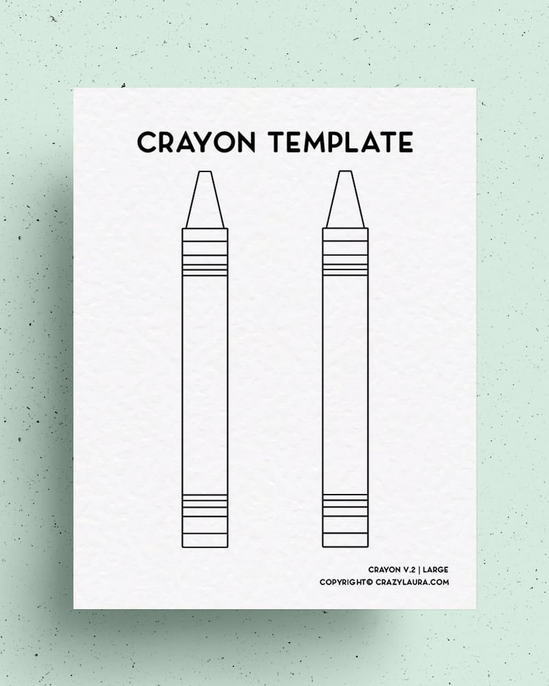 Crayon Template Free Printable Crayon Template Free Printable