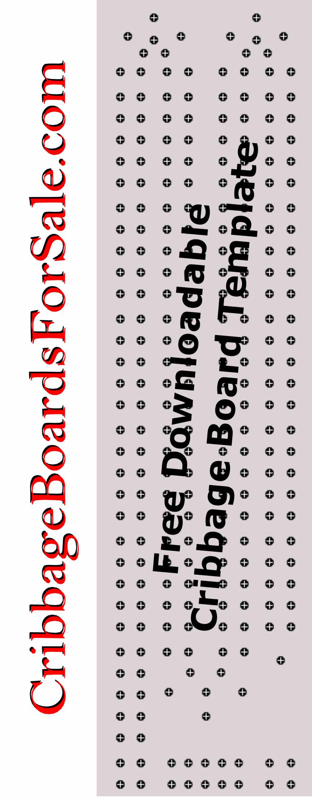 Free Cribbage Board Template