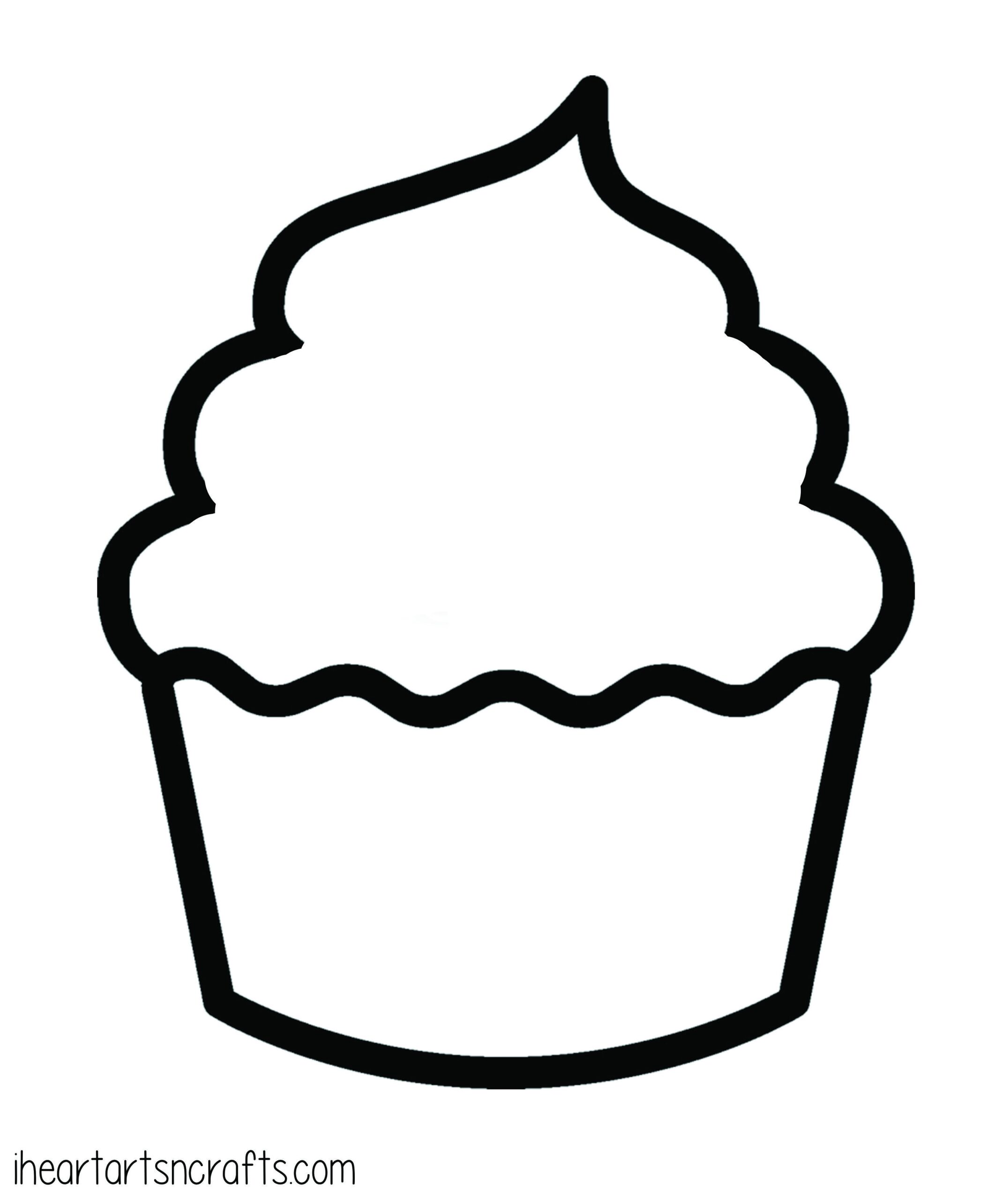 Free Cupcake Template For DIY Crafts