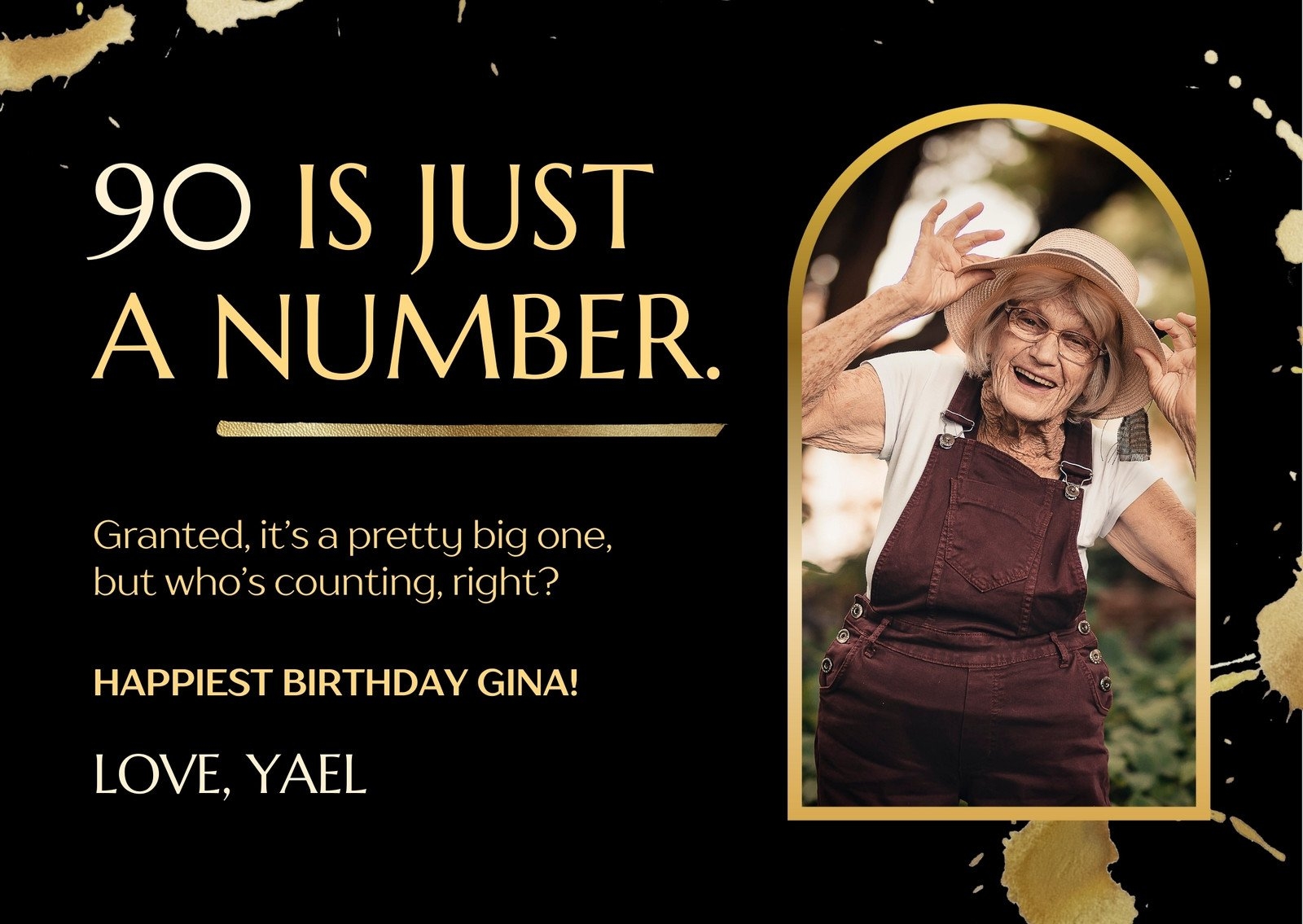 Free Custom Printable 90th Birthday Card Templates Canva