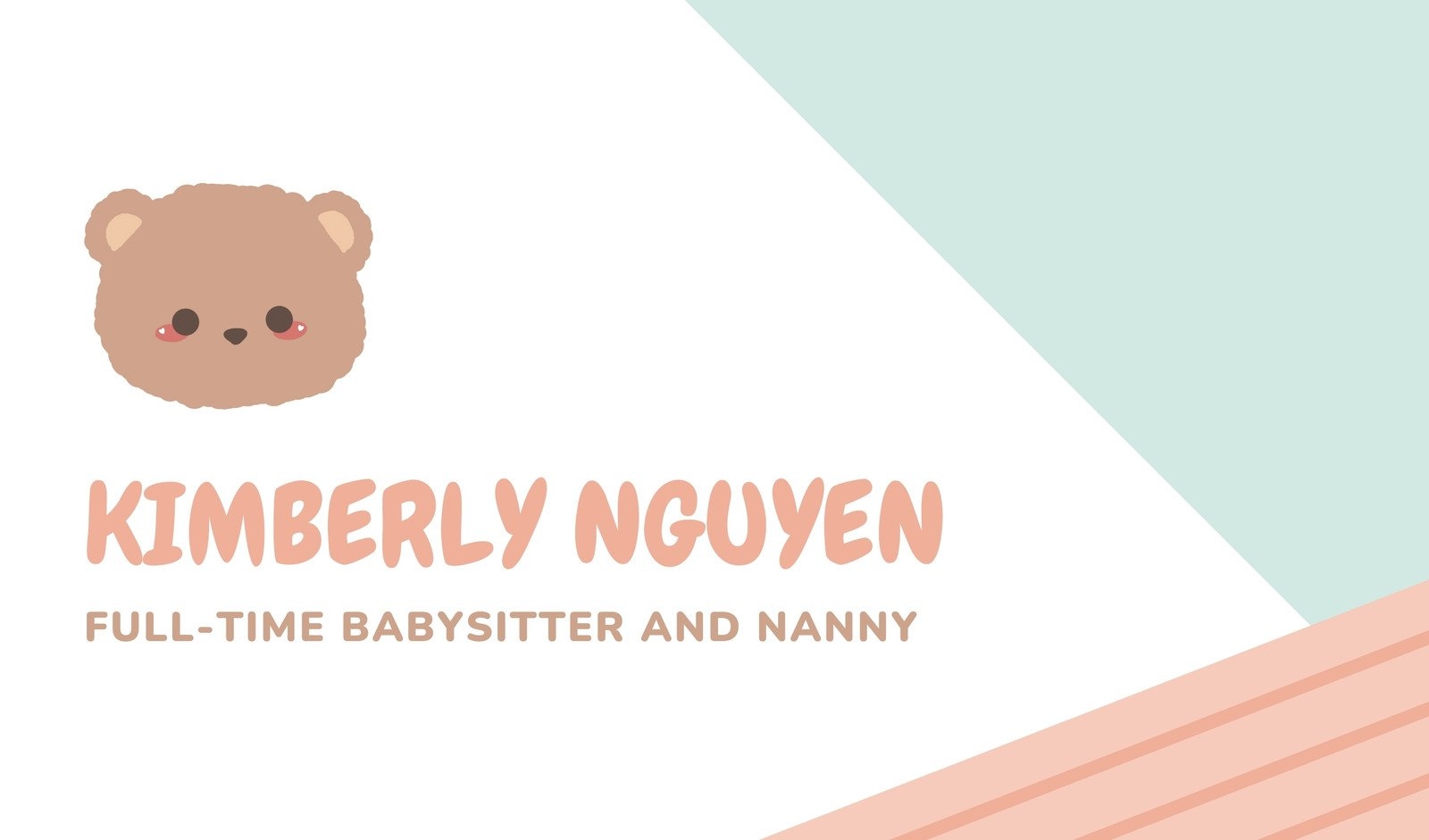 Free Custom Printable Babysitting Business Cards Canva
