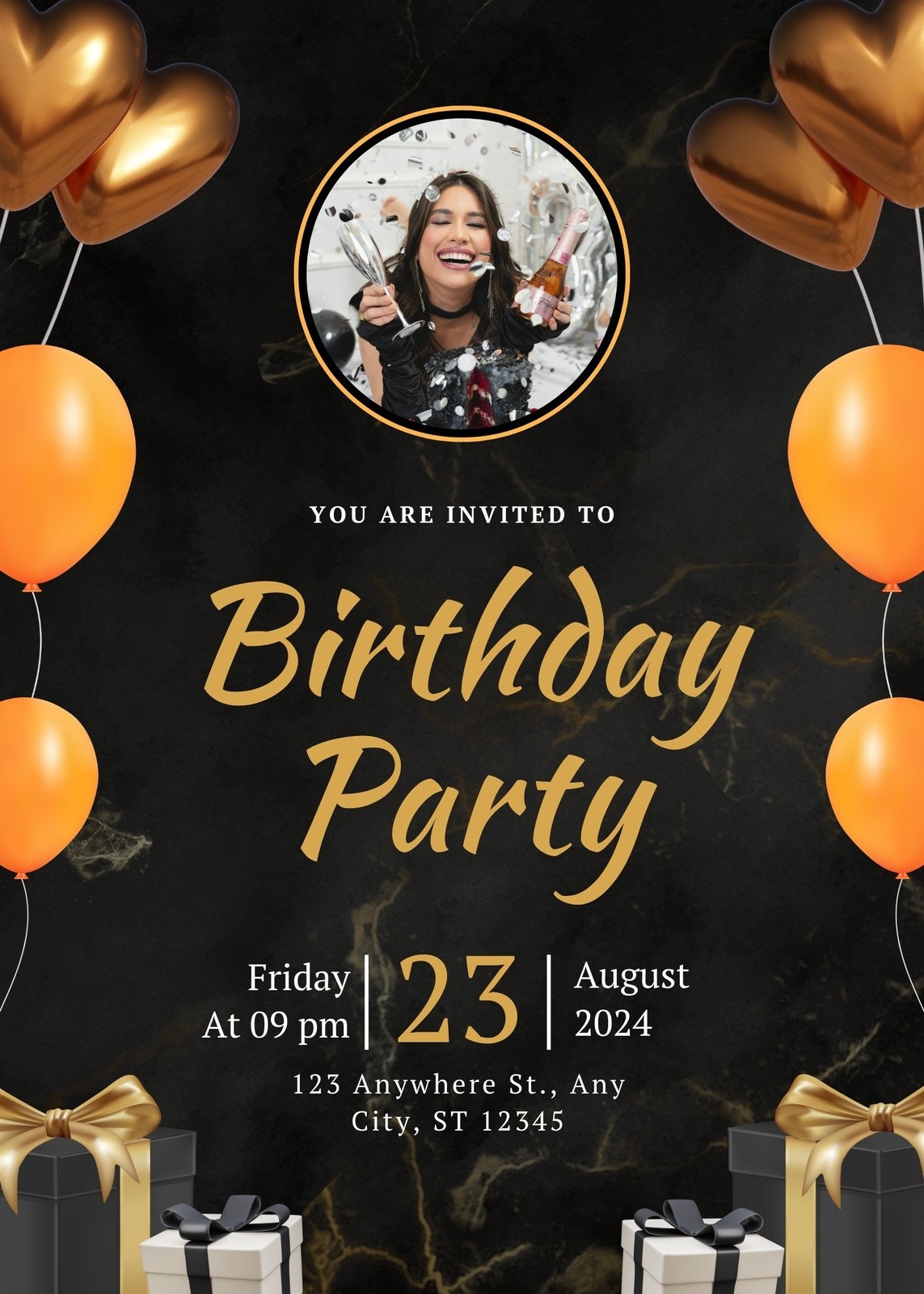 Free Custom Printable Birthday Flyer Templates Canva