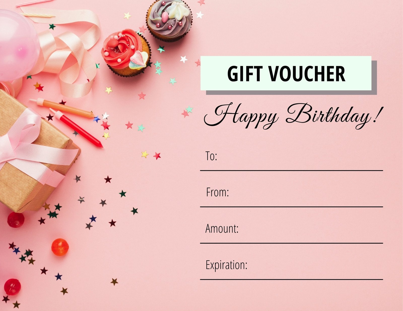 Birthday Gift Certificate Templates Free Printable