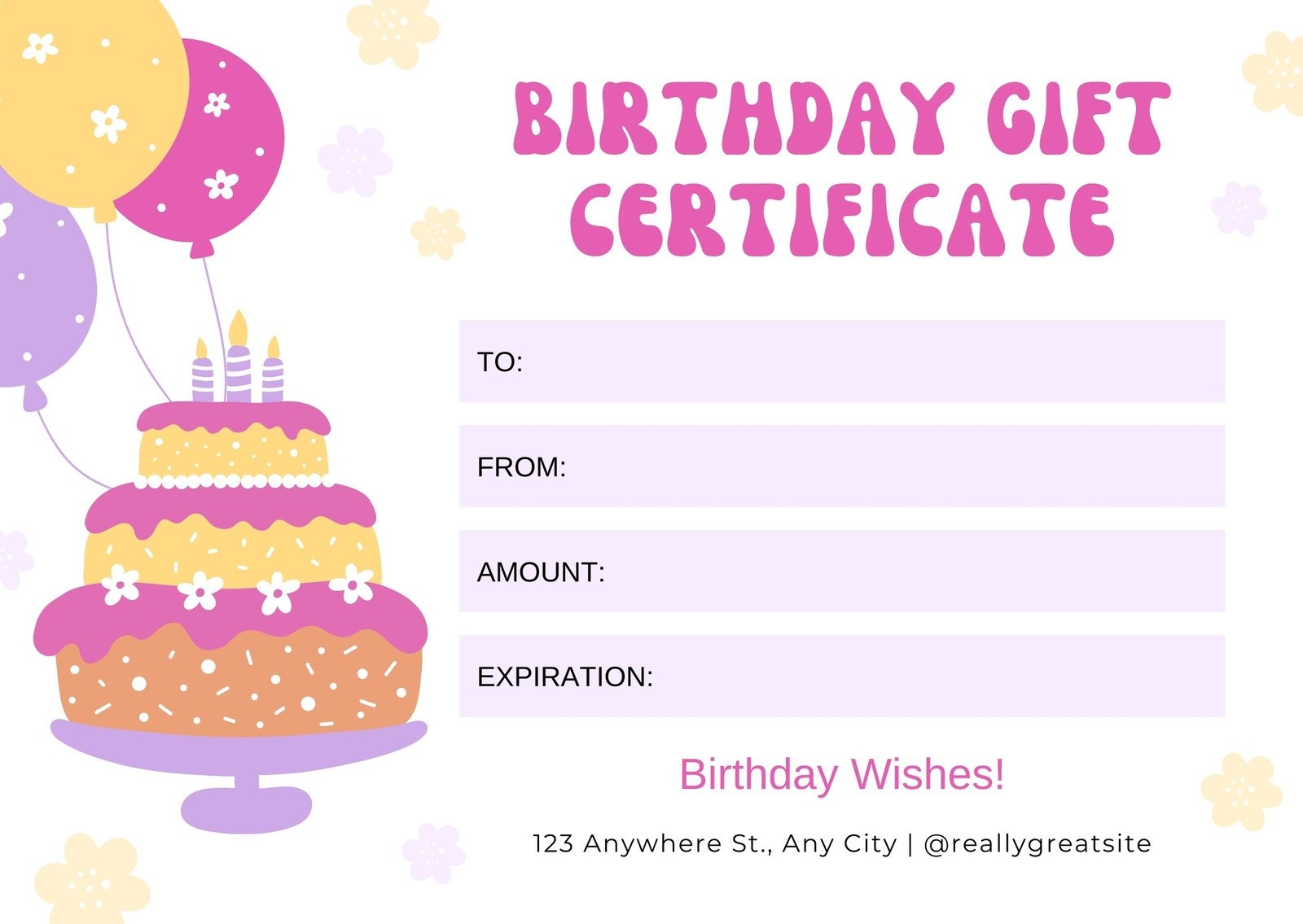 Free Printable Birthday Coupons Templates