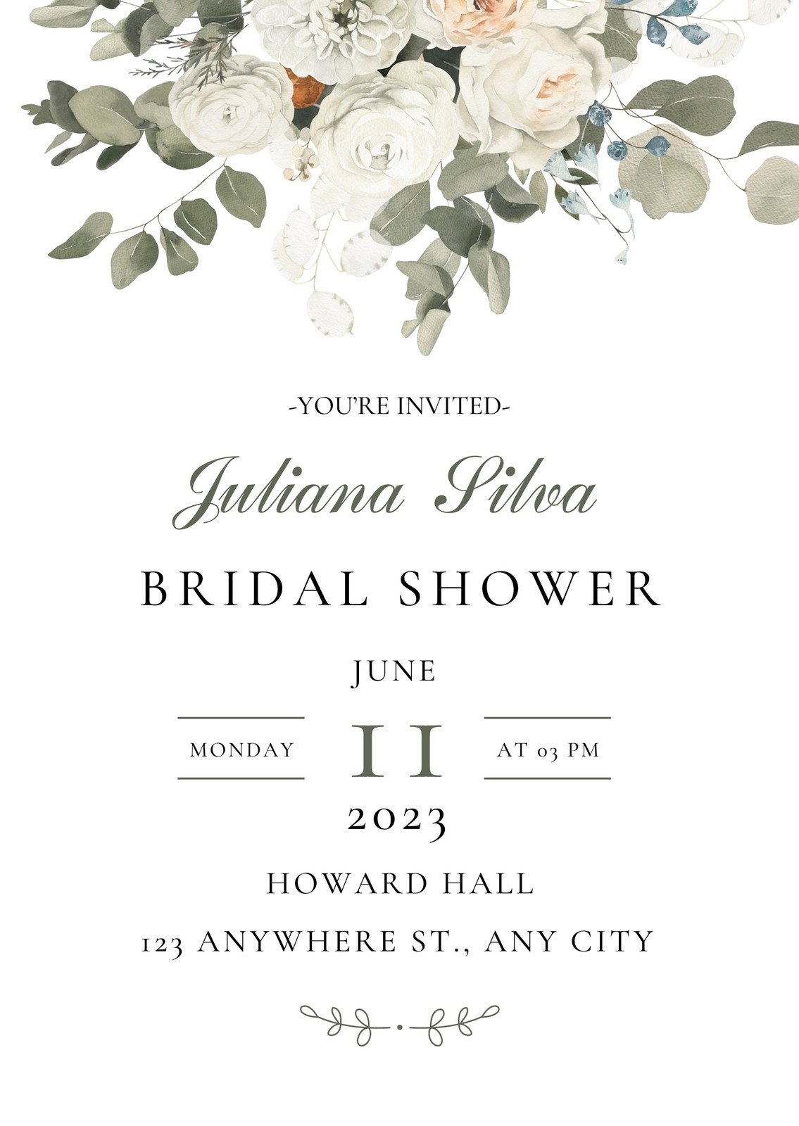 Free Custom Printable Bridal Shower Invitation Templates Canva