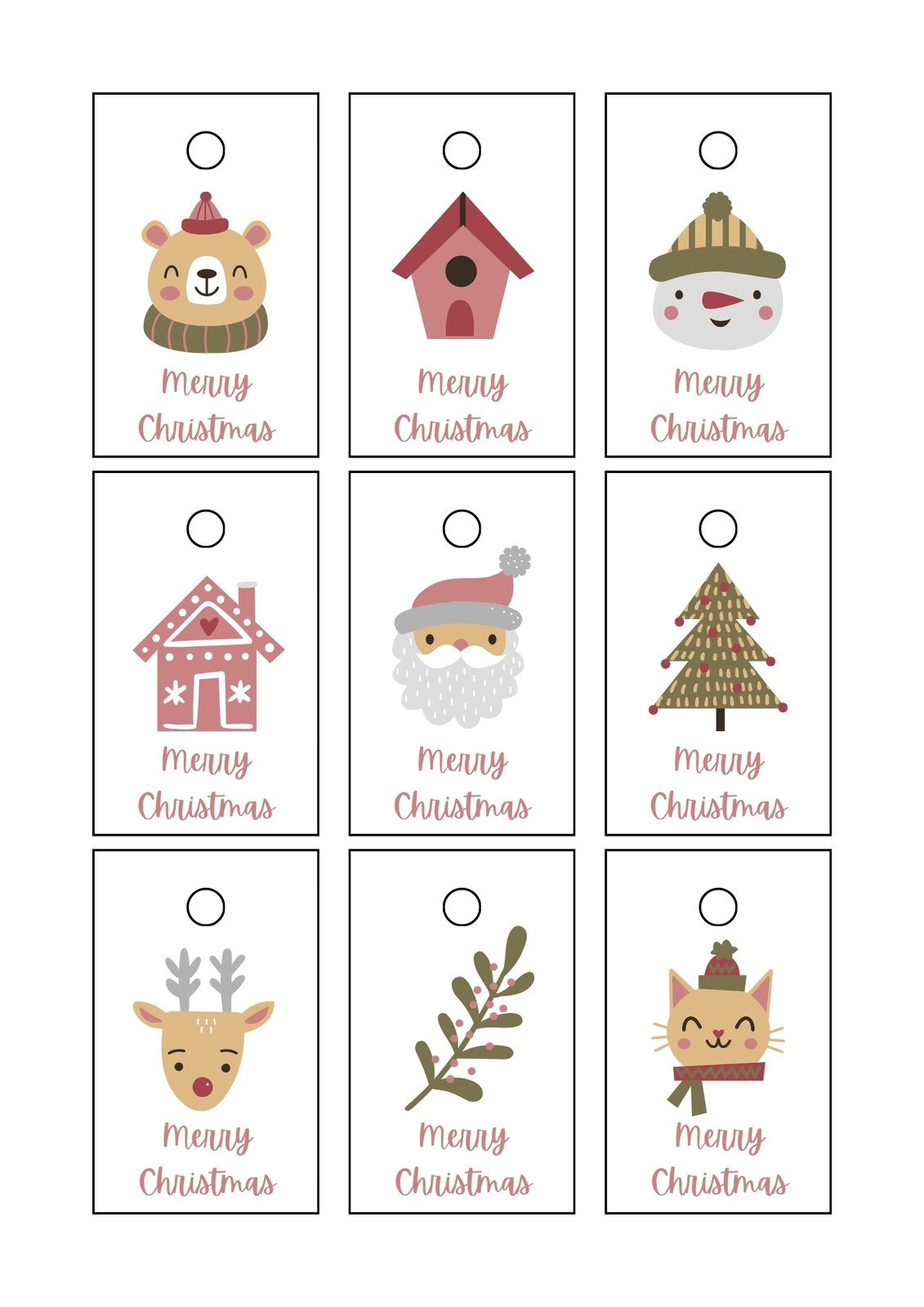 Free Printable Christmas Label Template