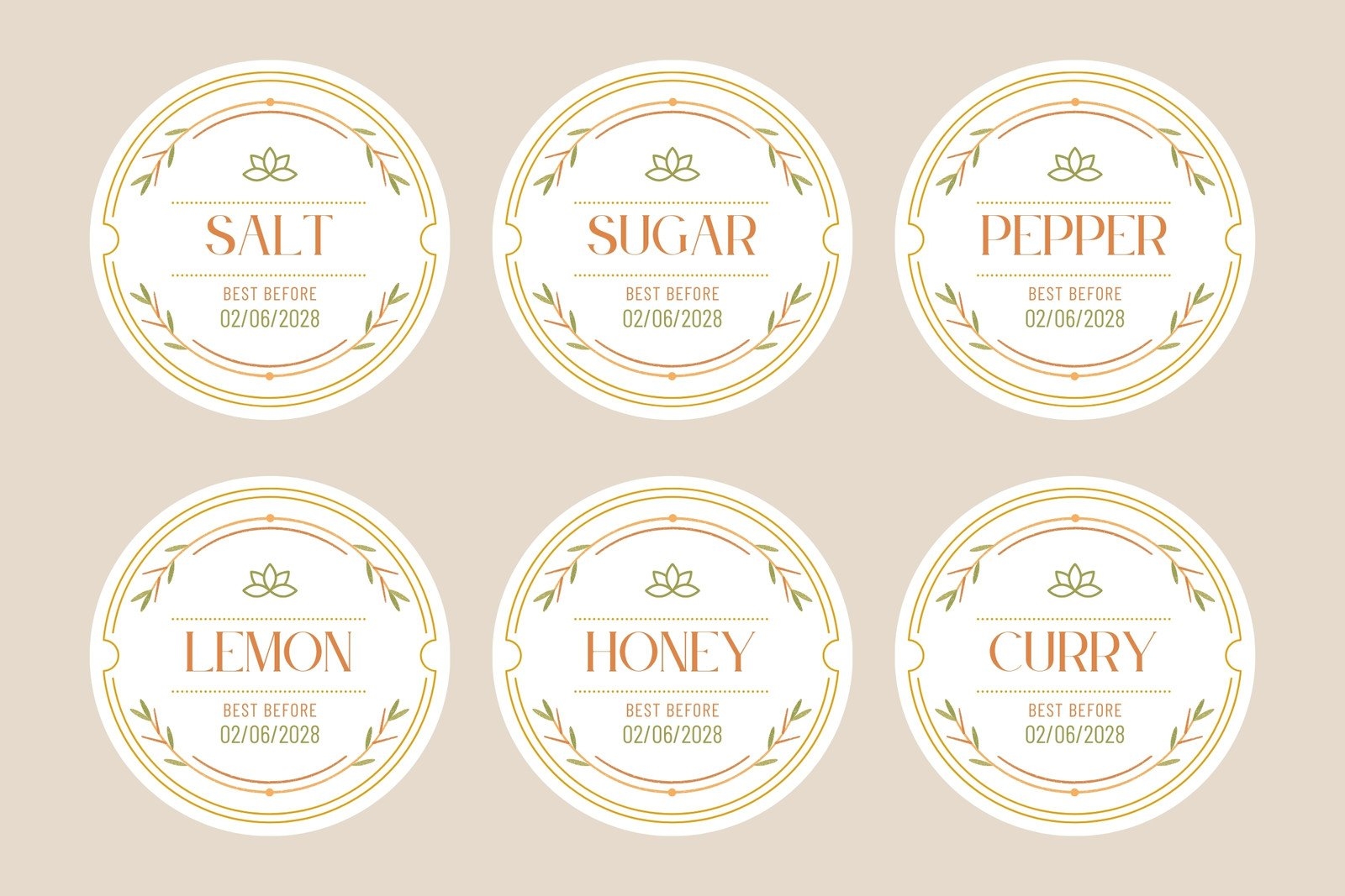 Free Custom Printable Food Label Templates Canva