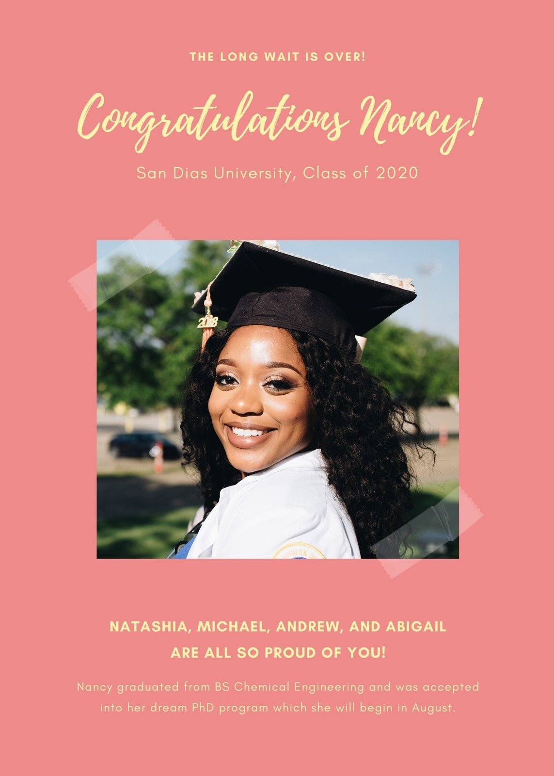 Free Custom Printable Graduation Announcement Templates Canva
