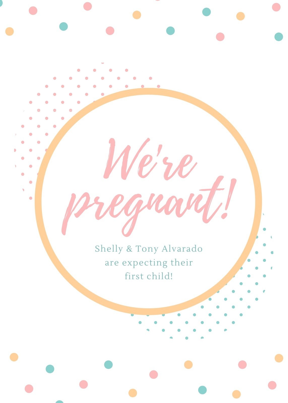 Free Custom Printable Pregnancy Announcement Templates Canva
