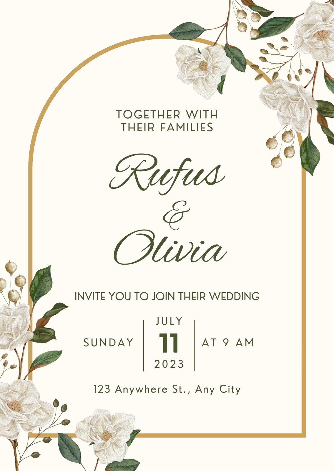 Free Custom Printable Wedding Announcement Templates Canva