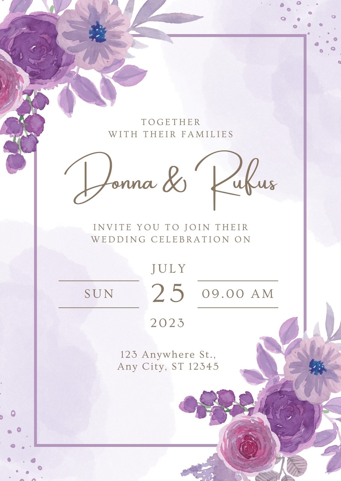 Free Custom Printable Wedding Announcement Templates Canva