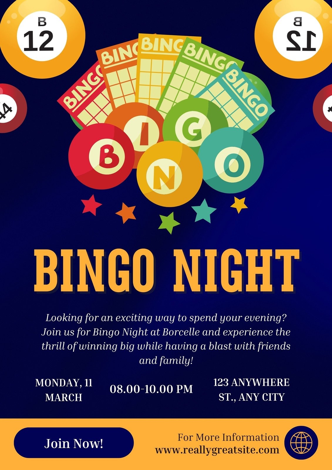 Free Customizable Printable Bingo Flyer Templates Canva