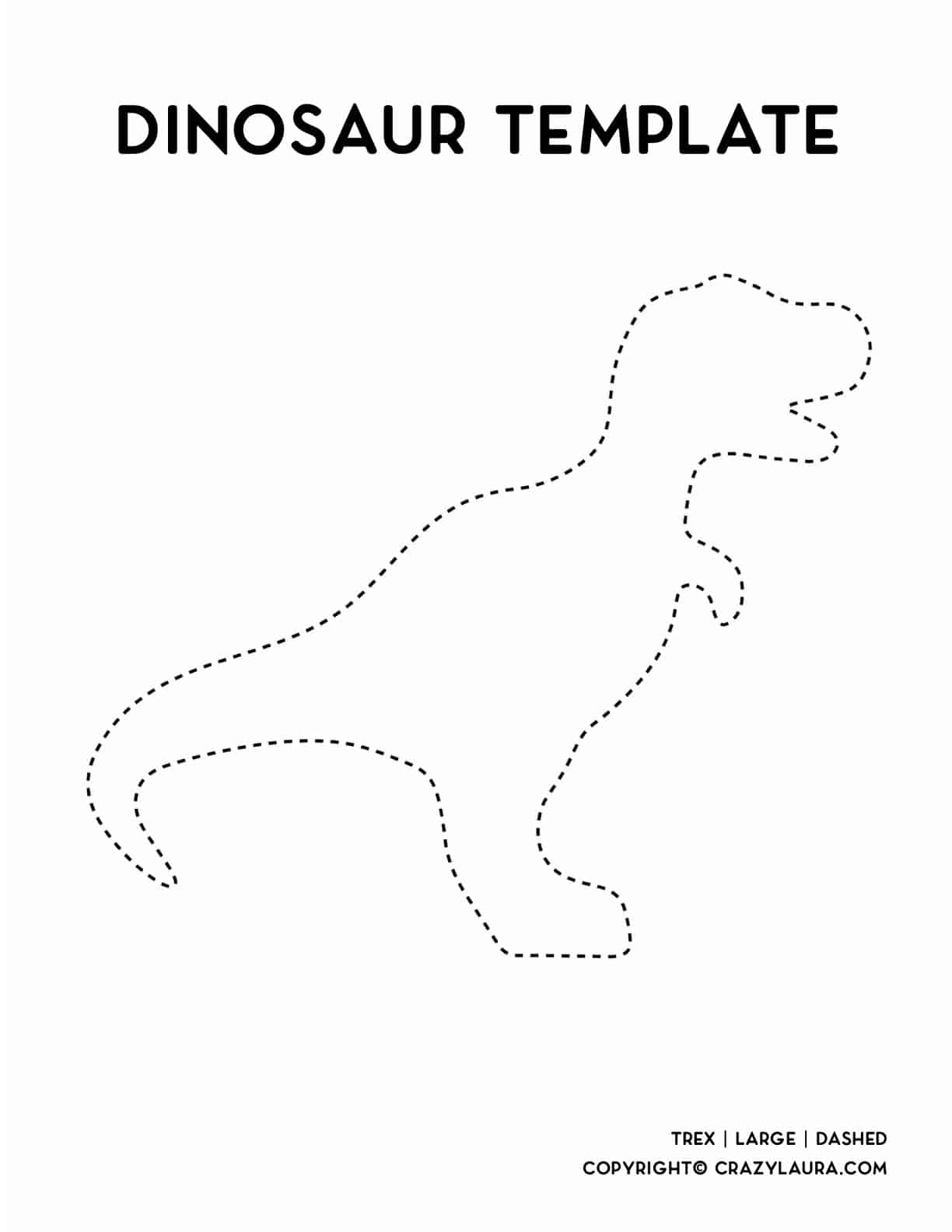 Free Dinosaur Template U0026 Printable Stencil For 2025 Crazy Laura