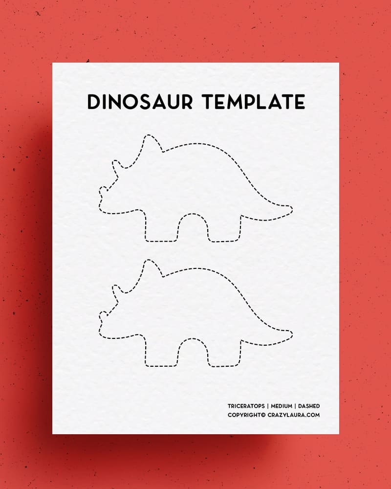 Free Dinosaur Template U0026 Printable Stencil For 2025 Crazy Laura