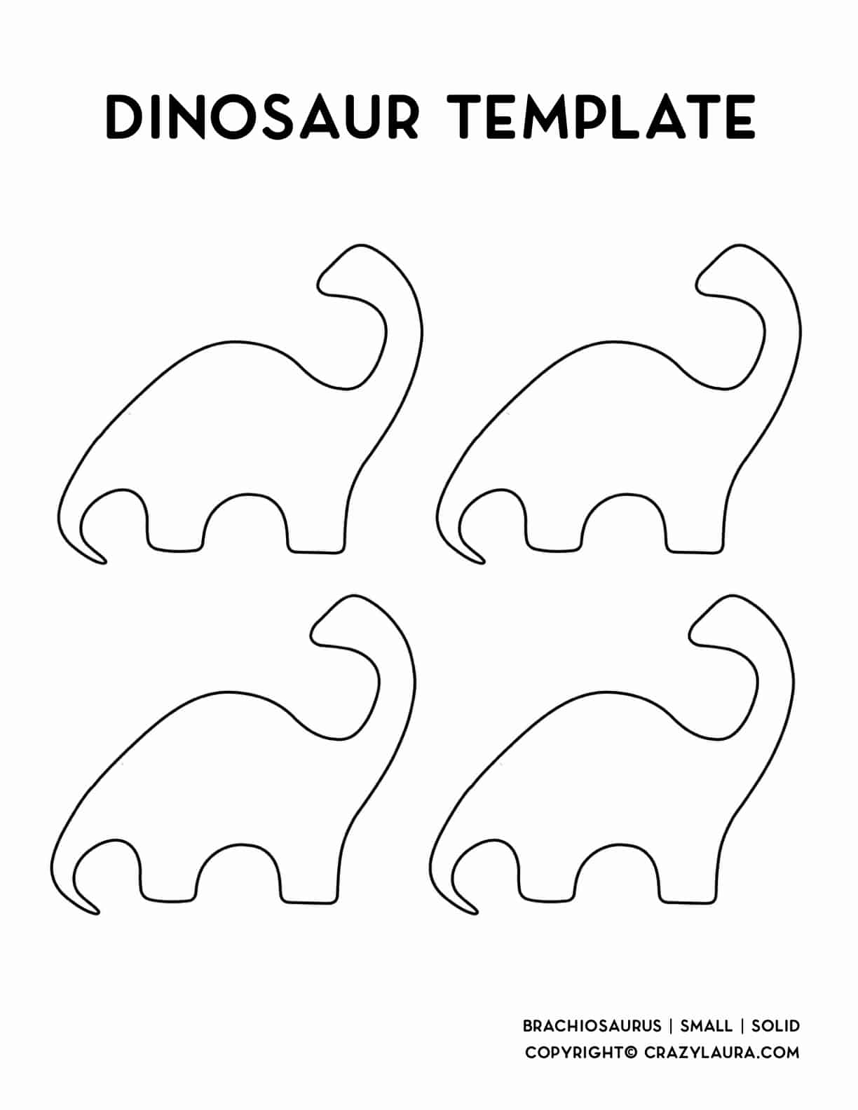 Free Dinosaur Template U0026 Printable Stencil For 2025 Crazy Laura