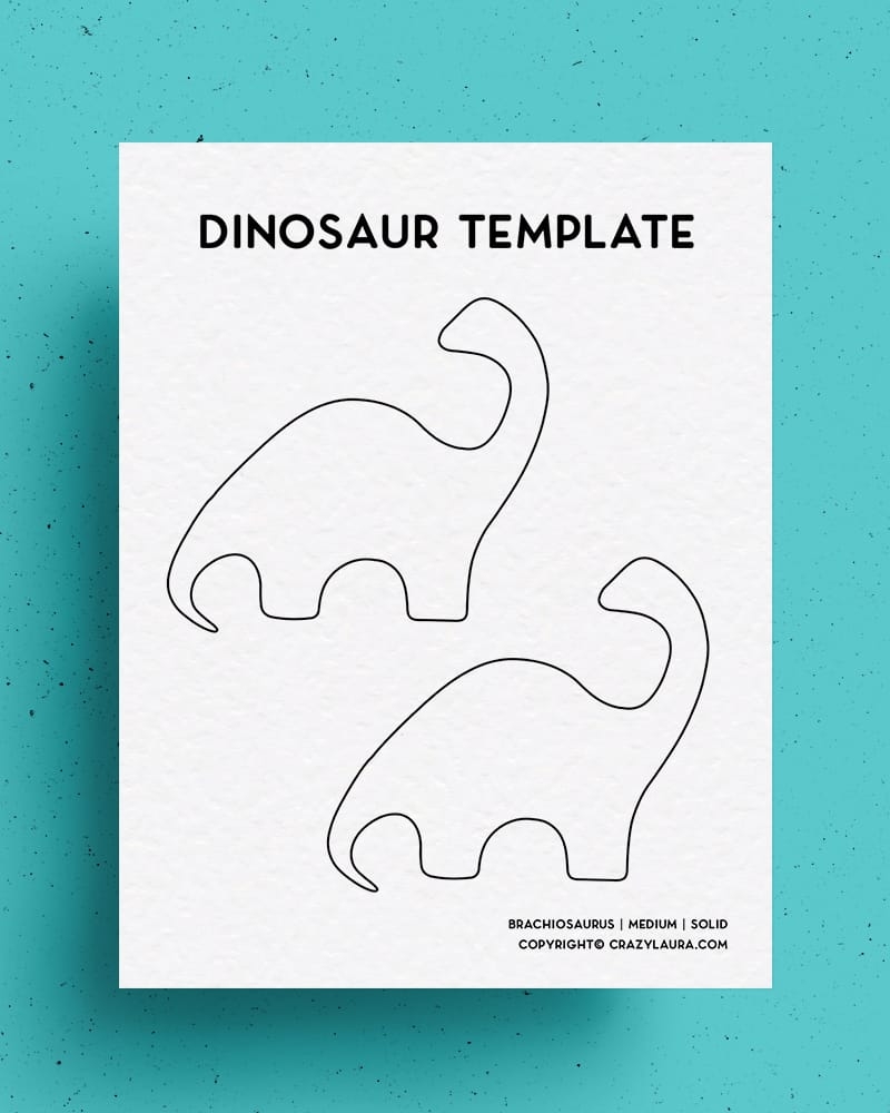 Free Dinosaur Template U0026 Printable Stencil For 2025 Crazy Laura