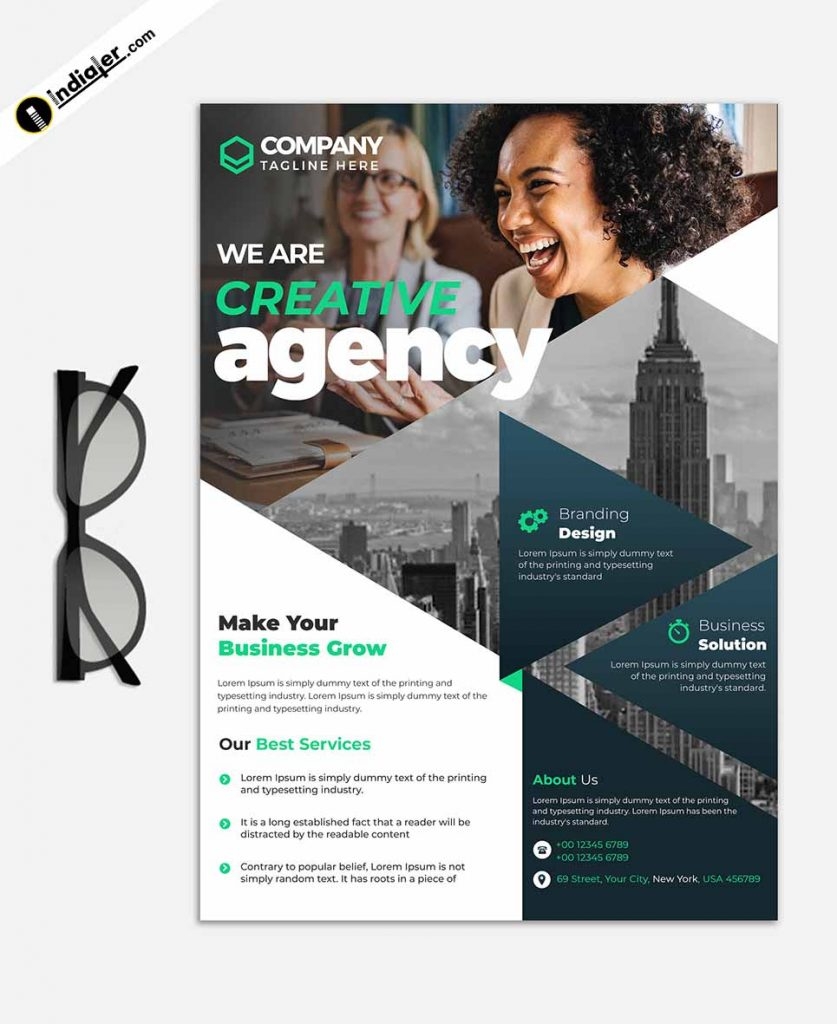 Free Download Corporate Flyer Templates PSD Design Indiater