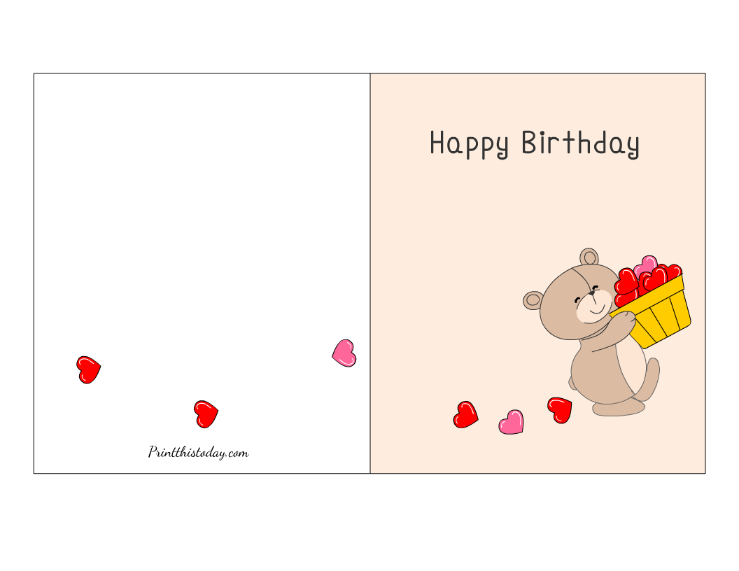 Birthday Card Template Free Printable
