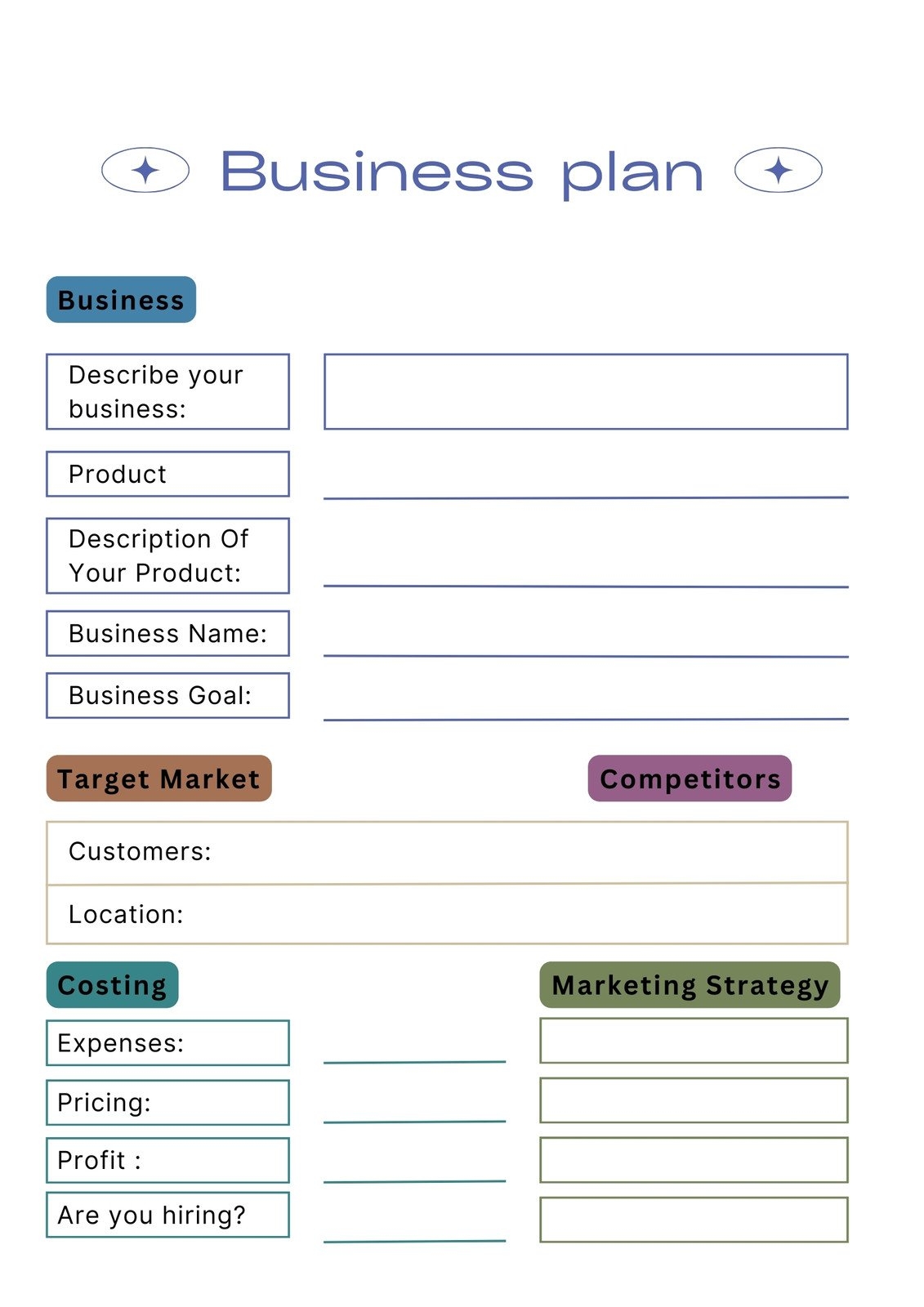 Free Editable And Printable Business Plan Templates Canva