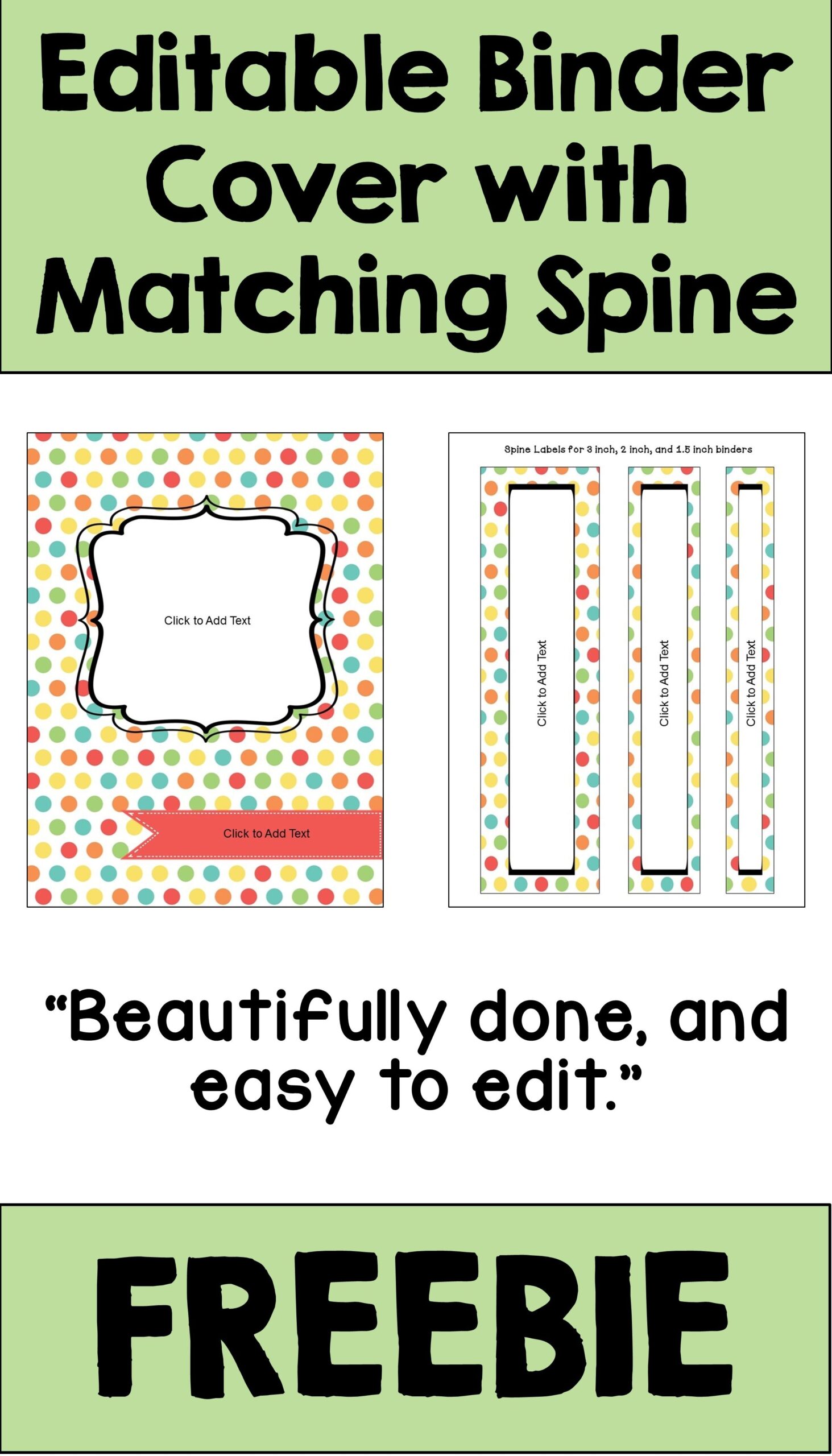 Free Printable Binder Spine Templates