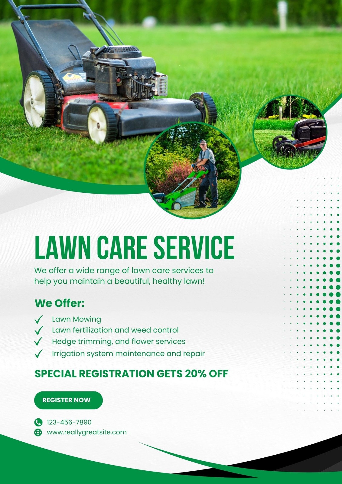 Free Editable Printable Lawn Care Flyer Templates Canva