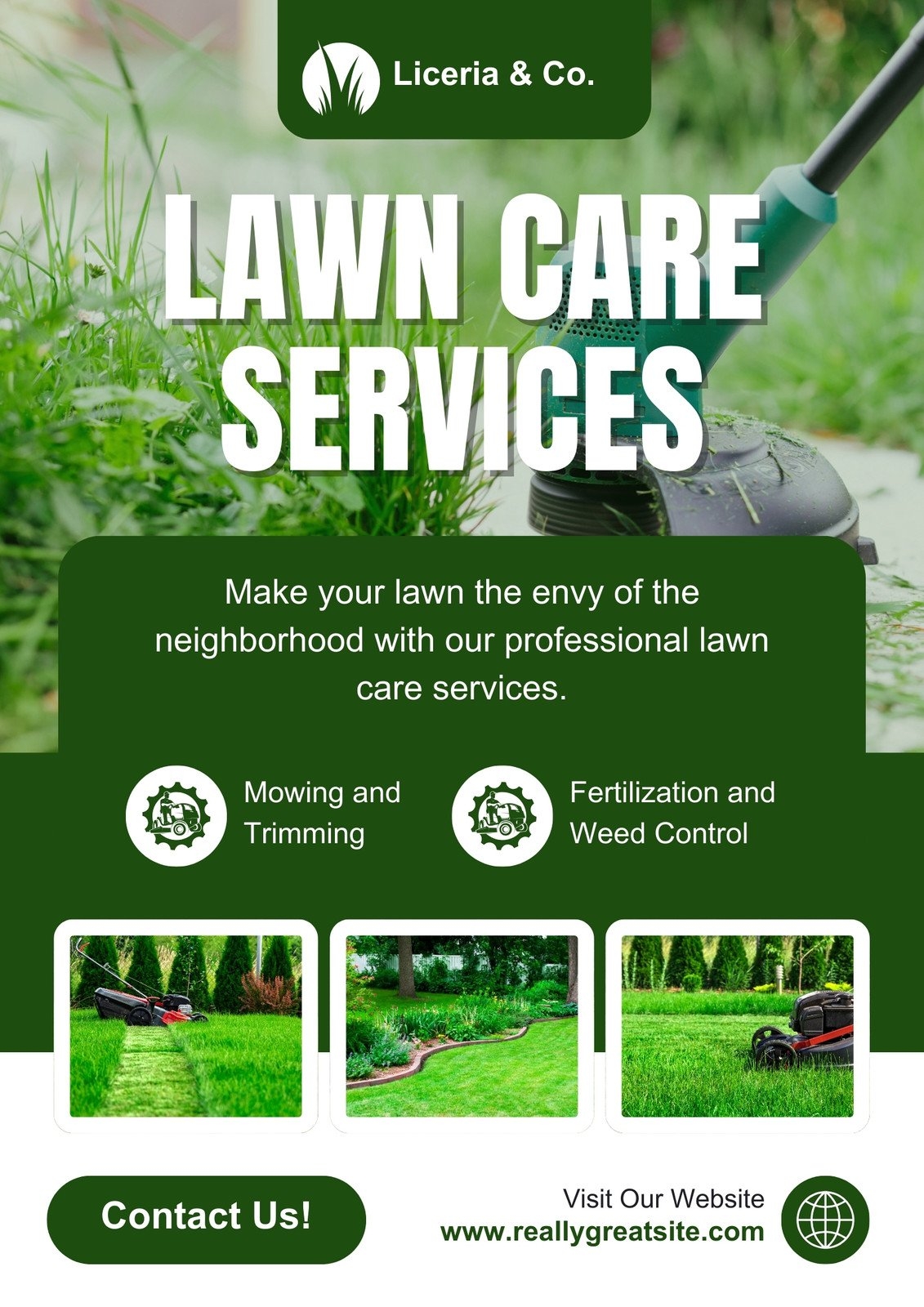Free Editable Printable Lawn Care Flyer Templates Canva