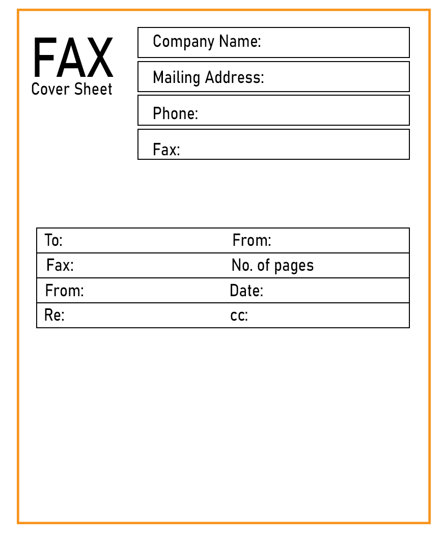 Free Fax Template Printable
