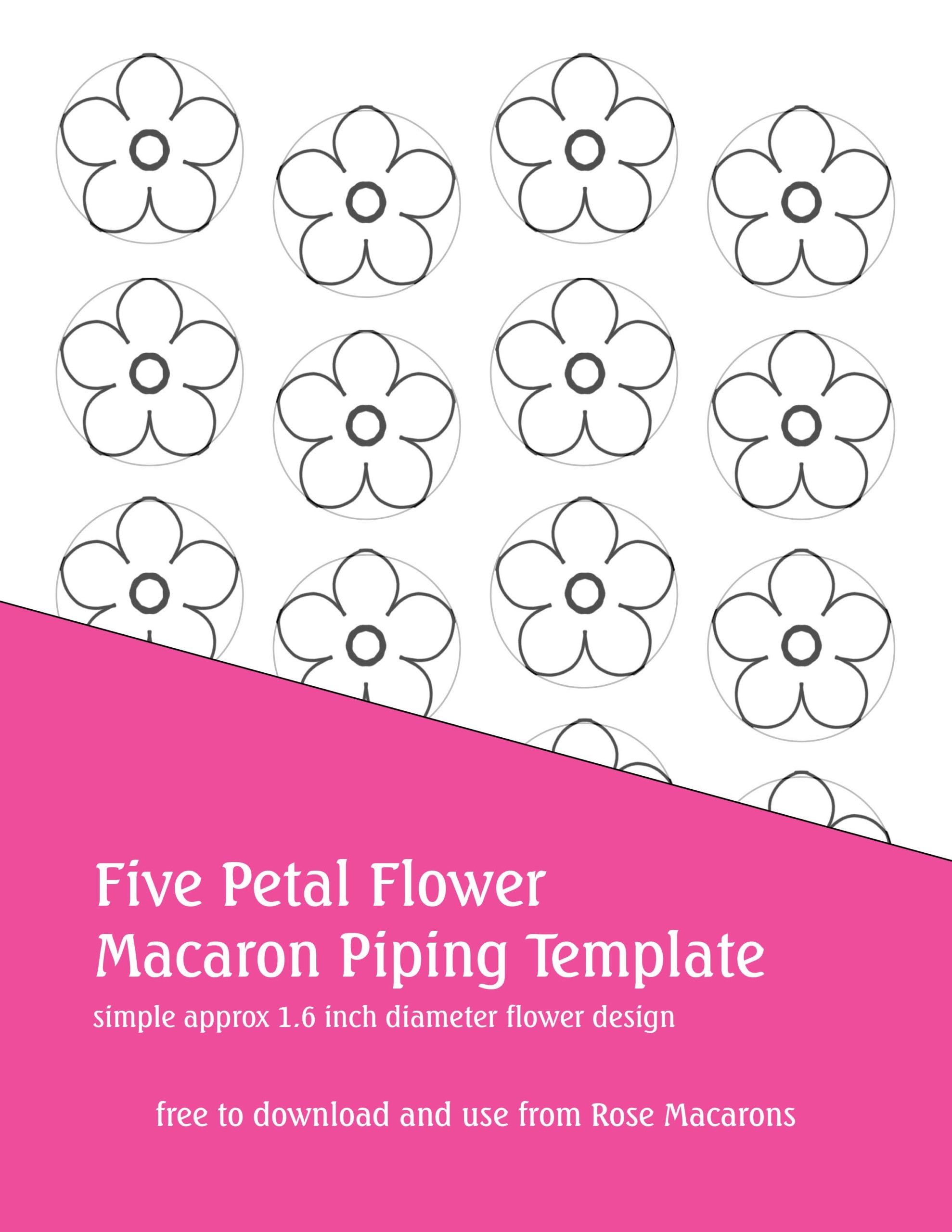 Free Flower Macaron Template 5 Petal Rose Macarons Free Flower Macaron Template 5 Petal Rose Macarons