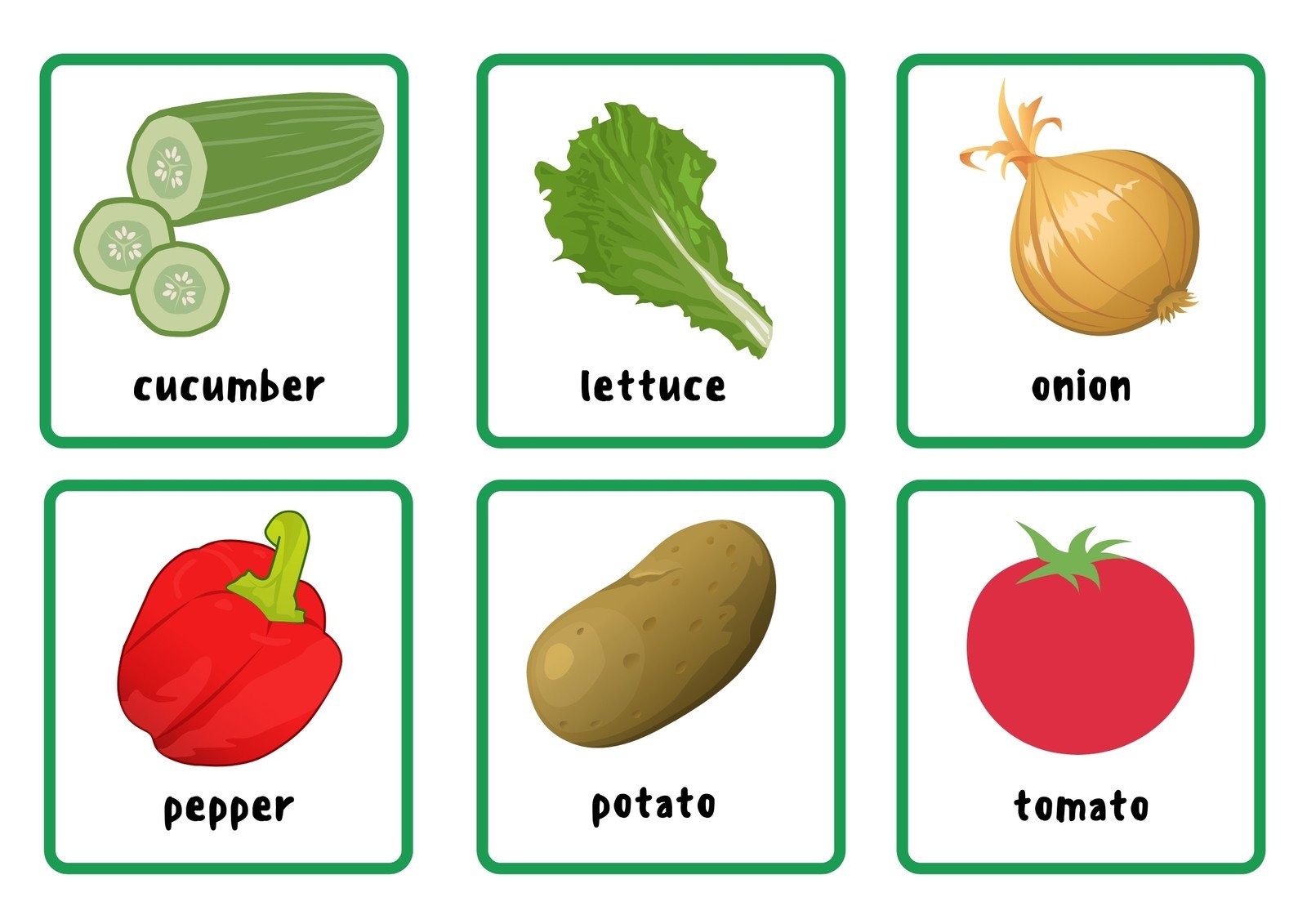 Printable Fruit And Vegetable Template Free
