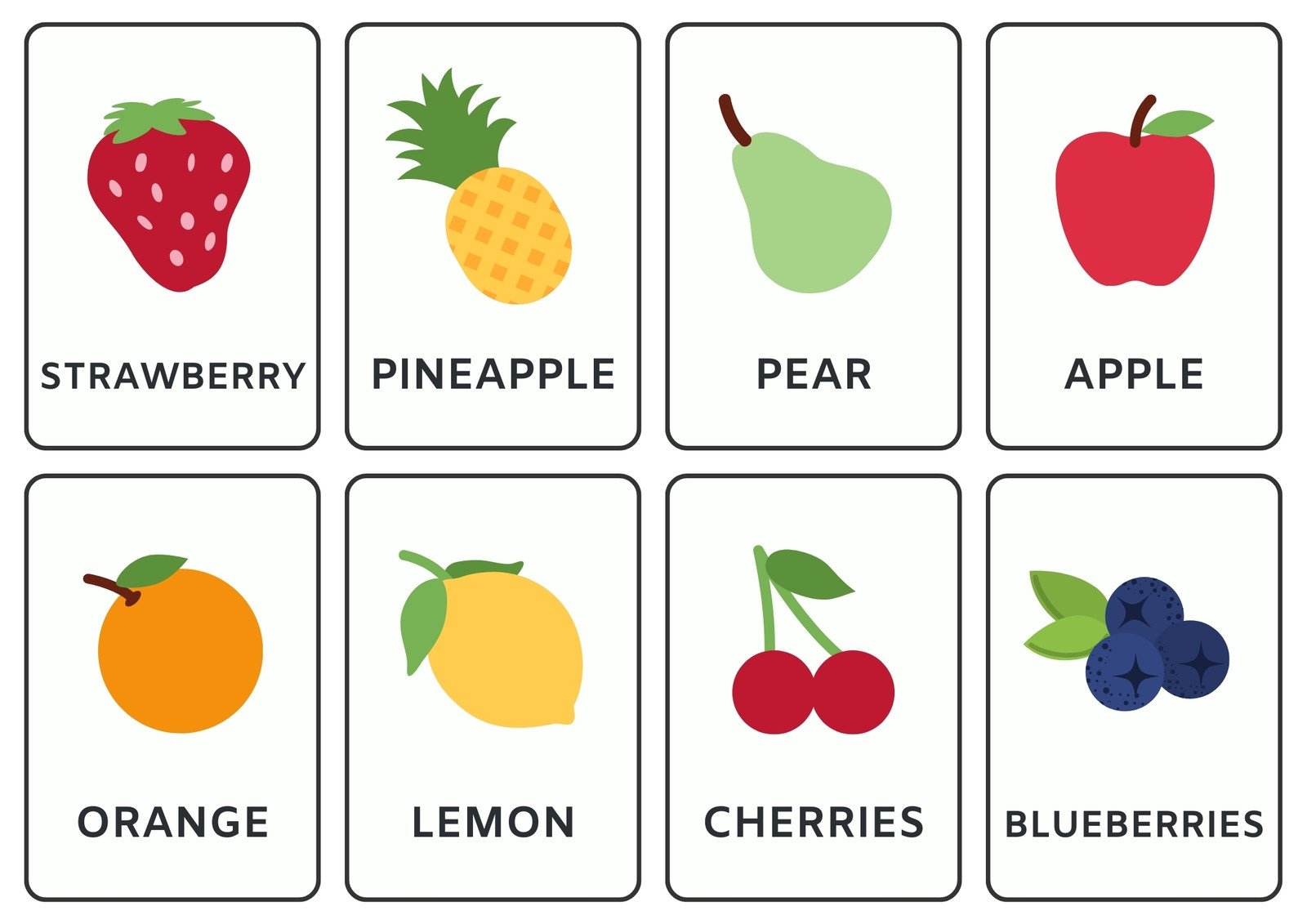 Free Food Flashcard Templates To Customize And Print Canva