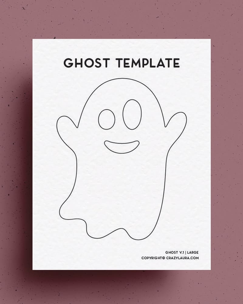 Free Ghost Template With 4 Different Variations U0026 Shapes Crazy Laura
