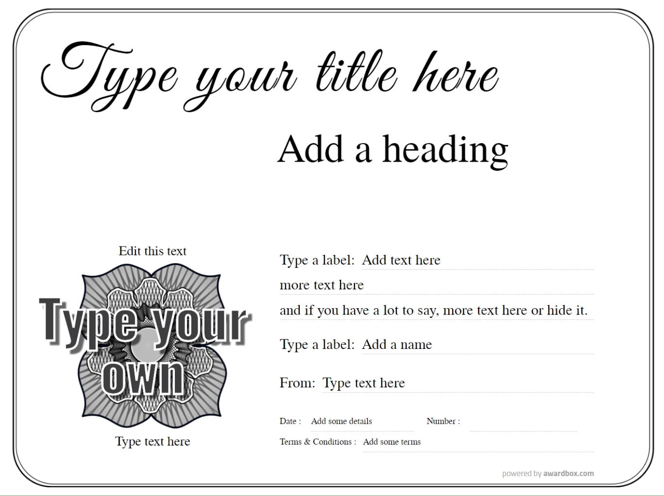 Free Gift Certificate Templates And Vouchers Easy To Customize 