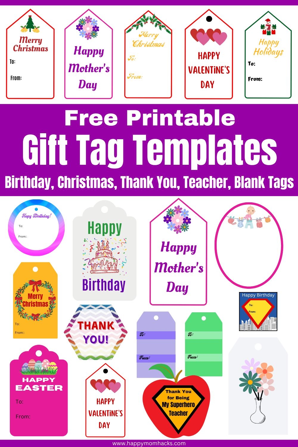 Free Printable Blank Gift Tags Template Free Printable Blank Gift Tags Template