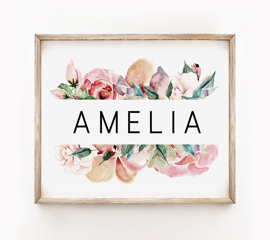Free Girl s Name Sign Editable Template Room Decor Printable 