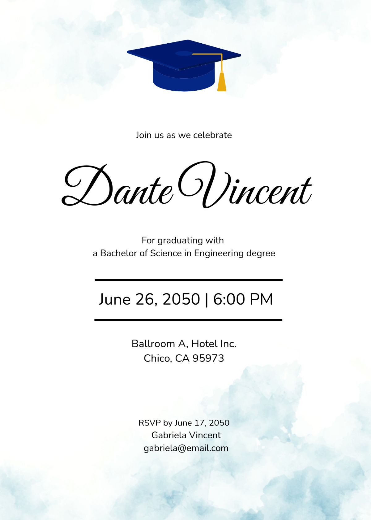 Free Graduation Invitation Templates Editable And Printable