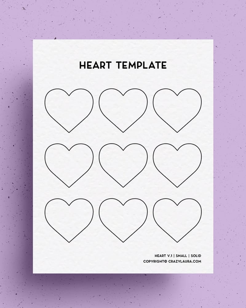 Free Heart Template U0026 Cut Out Stencils For Free Heart Template U0026 Cut Out Stencils For