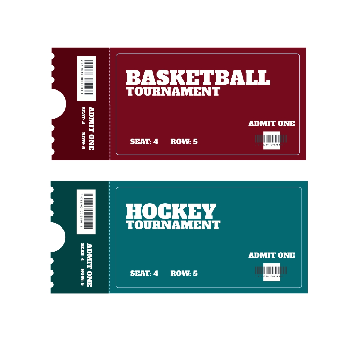 Free Printable Blank Hockey Ticket Template